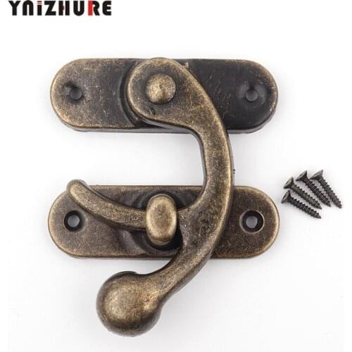 85*101mm Furniture Locked Box Suitcase Toggle Latch Buckles Bronze Tone,Antique Style Metal Lock Iron Wooden Box Lock