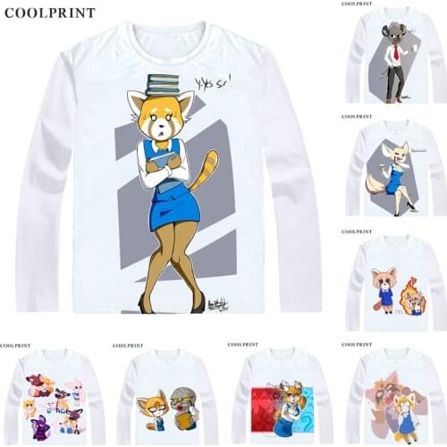 Aggretsuko T-Shirts Long Sleeve Shirts Anime Aggressive Retsuko Aguresshibu Retsuko Retsuko red panda lesser panda Cosplay Shirt