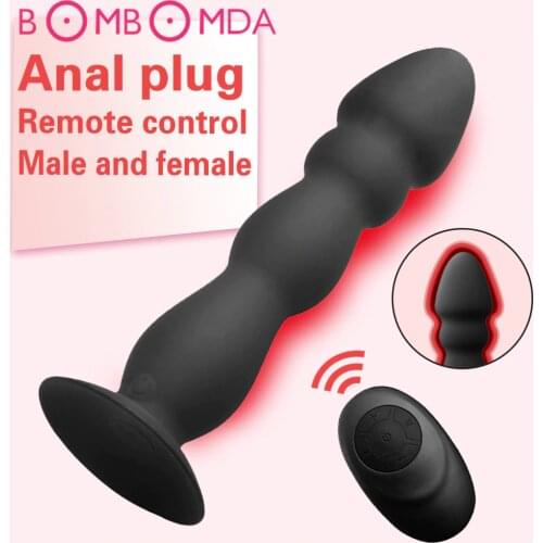 Anal Toys for Men Wireless Remote Dildo Vibrators Male Prostate Massager Strong Sucker 10 Speeds Anal Plug Vibrator Sex Toys