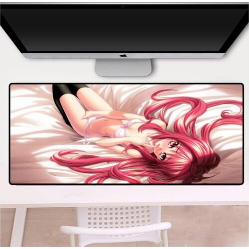 Sexy Girl Lying on The Bed Thickened Large Overlock Notbook Computer Mouse Pad Gamer To Laptop Keyboard Mouse Pad for CSGO Use