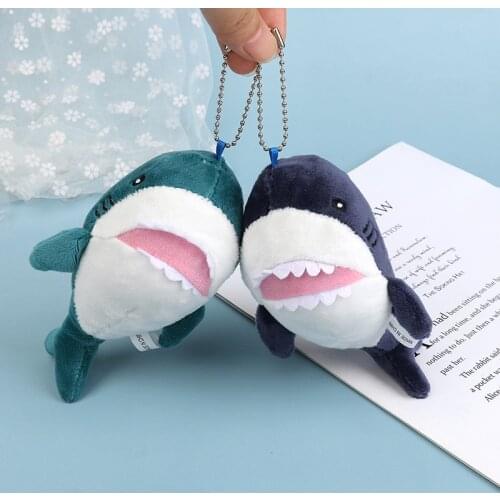 Cute Simulation Shark Cactus Plush Key Chain Pendant Toys Soft Cartoon Whale Stuffed Doll Backpack Keychain Pendant Kids Gifts