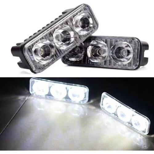 3-LED Bulb Warning Strobe Lights Daytime Running Light For Car Modification Daytime Running Light 3 LED Motorcycle Light