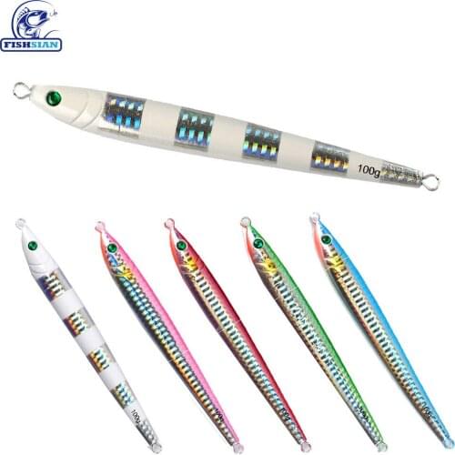 Super Big Jig Fishing Lure Weights 100g 14.5cm Bass Fishing Bait Tackle Metal Jig Saltwater Lures Boat Fake Fish Jigs Trolling