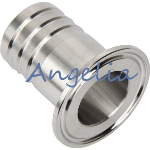 2-1/2" Stainless Steel 304 Sanitary Hose Barb Pipe Fittings Tri Clamp 77MM Ferrule