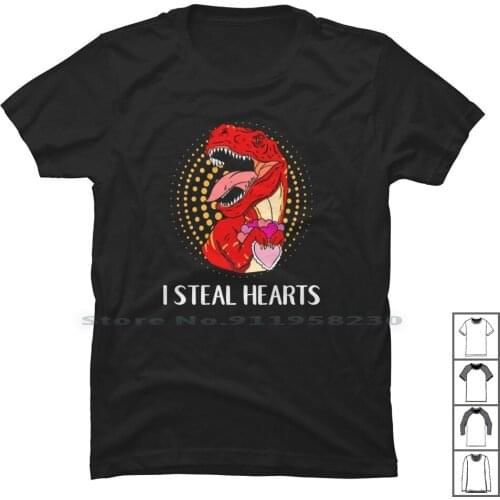 I Steal Hearts For Valentines Day T Shirt 100% Cotton Cartoon Steal Movie Heart Comic Teal Tage Game Tea Art Ear Day