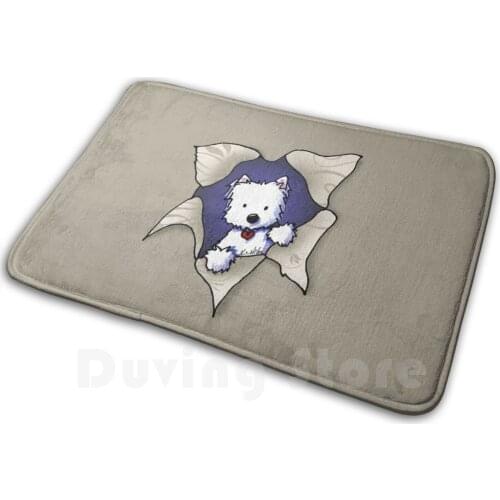 Kiniart Westie Blast Mat Rug Carpet Anti-Slip Floor Mats Bedroom Westie Westie Terrier Westie Dog West Highland White Terrier
