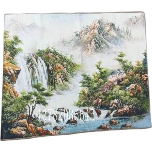 Chinese Handmade Silk Hanging Painting Landscape Painting High Mountains And Flowing Water