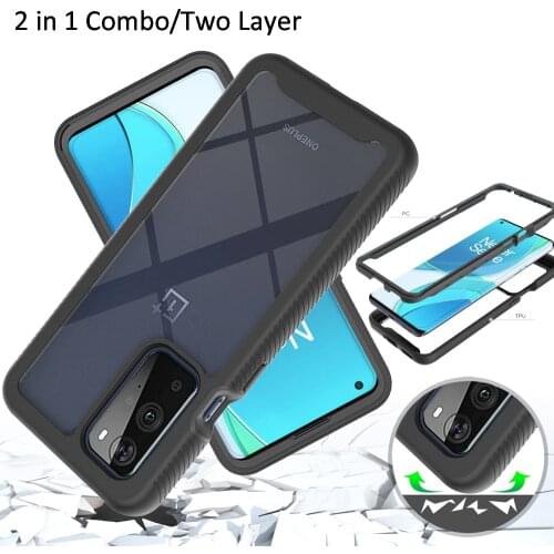 Combo Drop resistance Rugged Case For Oneplus 9 Pro Defender Armor Shield Anti-Skid Crystal Clear Cover