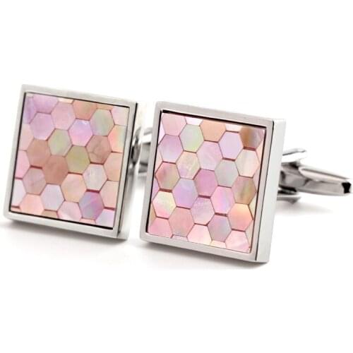 A square color shell cufflinks shirts cufflinks men cufflinks cuff factory direct sale free shipping