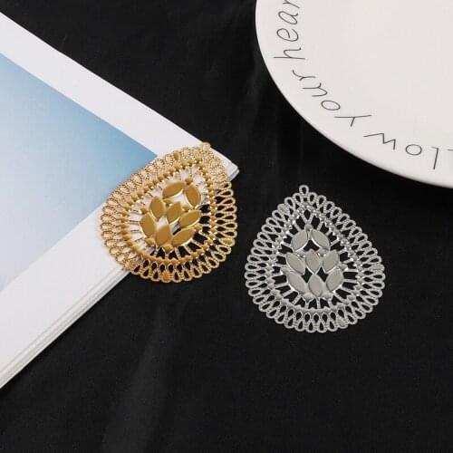 Wholesale 5pcs/Lot Gold/Rhodium Iron Water Drop Metal Crafts Connectors For Jewelry Findings Making DIY Jewelry Accessories