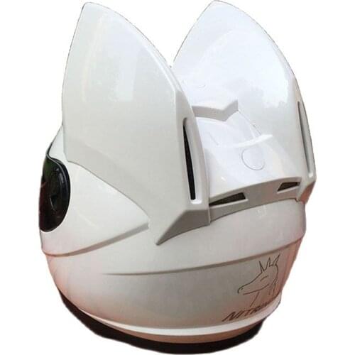 Free shipping motorcycle helmet men and women riding car four seasons cool motorcycle capacete motor casco cat ear winter helmet