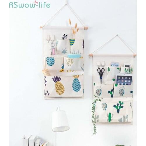 Cartoon Storage Bag Dormitory Hanging Bag Large Capacity Kitchen Wall Hanging Storage Bag For Kitchen Supplies