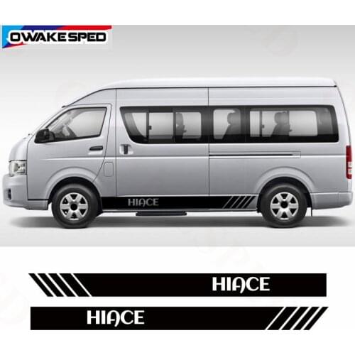 Car Door Side Skirt Decals For Toyota Hiace Bus Sport Stripes Sticker Auto Body Accessories