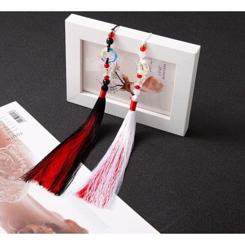 Heaven Officials Blessing Keychain Man Tassel Key Chain Women Key Holder Butterfly Tian Guan Ci Fu KeyRing Circle Pendant Brelok