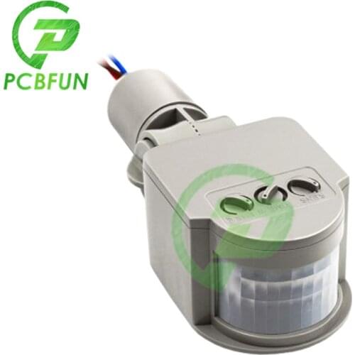 Outdoor Motion Sensor Light Switch AC 85V-265V Automatic Infrared PIR Motion Sensor Switch With LED Light