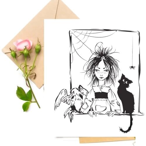 Girl / Cat Clear Stamps For DIY Scrapbooking Card Making Stamps Fun Decoration Supplies