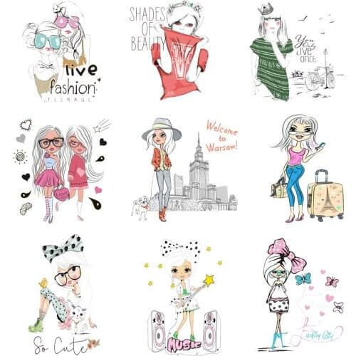 Iron-on Transfers for Clothing Patches Clorhing Stickers Applique Stripe Dress Diy Fashion Patch Fusible Vinyle Thermocollant A