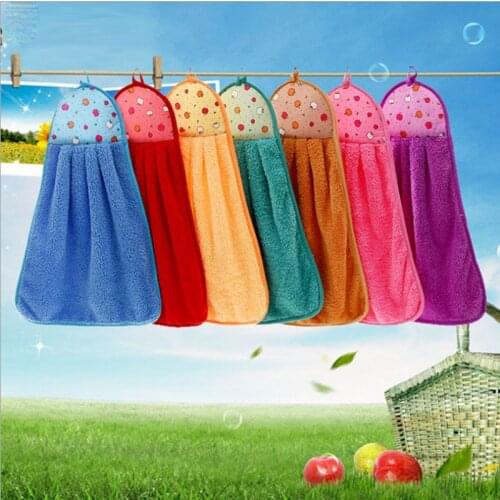 Thick Microfiber Hand Towel Bathroom Hanging Cloth Towel Soft Absorbent Fashion Housewife Gift Kitchen Hand Towel Comfortable