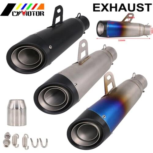 Motorcycle 38MM-51MM Exhaust Pipe with Hardware Universal Muffler For Dirt Bike Street Bike Scooter ATV Quad Any Other Bike