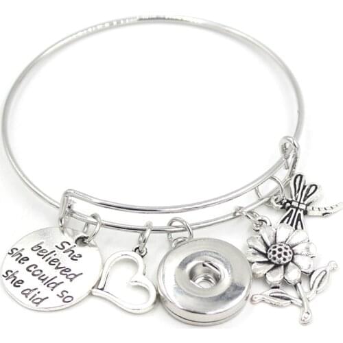 New Arrival 18mm Snap Jewelry liobonar snap buttons charms bracelet inspiration dragonfly Bracelet bangle for women gift pulsera