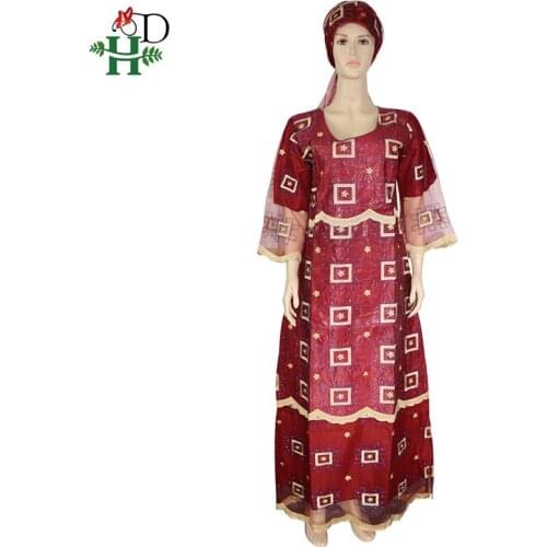 H&D african clothes for women traditional plus size african wear south africa lady maxi dresses dashiki long dress gele headtie