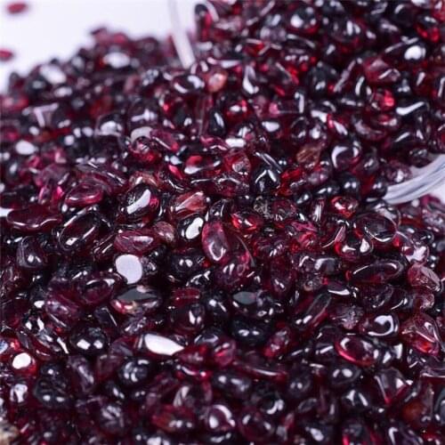 100g Natural Garnet Quartz Crystal Gravel Tumbled Bulk Stone Reik DIY Decoration