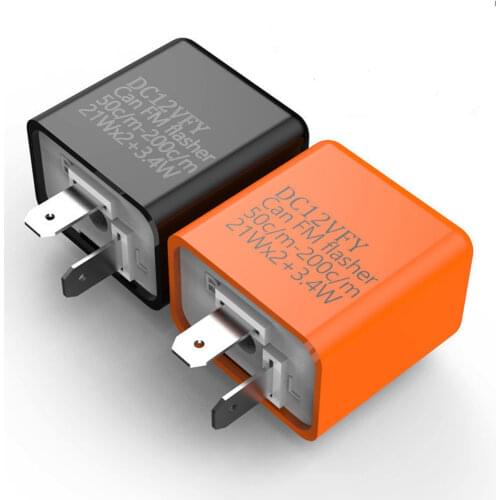 12V 2 Pin LED Flasher Frequency Relay Turn Signal Indicator Adjustable Speed Motorcycle Flasher Multiple Protection Safe