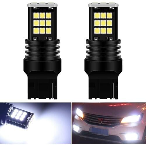 2x T20 7440 P21W 1156 P21W BA15S LED Canbus bulbs Daytime Running Reversing light for Skoda Superb Octavia 2 FL 2011 2012 2013