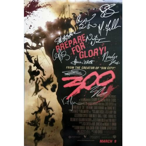 300 MOVIE Signed Photo Art Film Print Silk Poster for Your Home Wall Decor 24x36inch