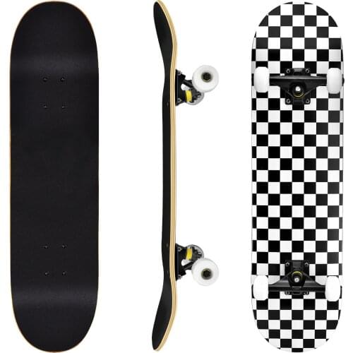 31 Inch Maple Wood Concave Board Beginner Four-wheel Skateboard Brush Street Road Play Adults Double Rocker 3108