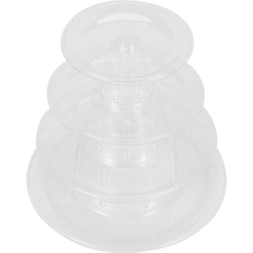 4 Tiers Round Macaron Tower Stand Cake Display Rack for Wedding Birthday Decor