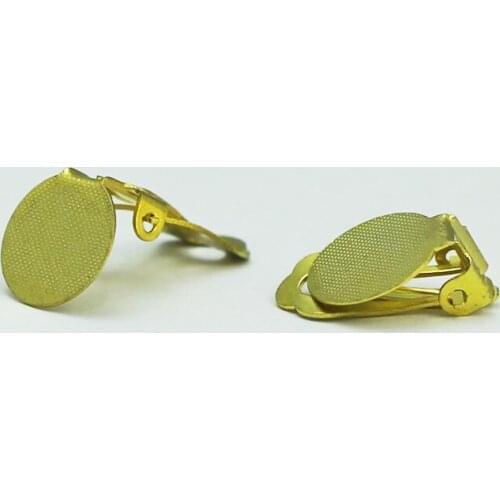 Beadsnice Brass Round Clip-On Earring Components Lead-Safe For Earring Jewelry Making Wholesale Supply ID23700smt4