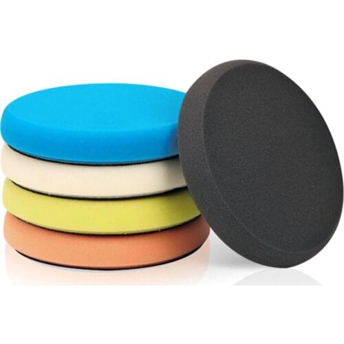 Free shipping (150mm) Light Cut And Finish Buffing Polishing Pads Buffer For RO/DA Car Dual Action Waxing Polisher 5Pcs Mix Colo
