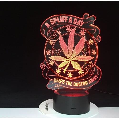 Keeps The Doctor Away Health 3D LED Lamp Nightlight Led Night Light Lamp Visual Light Effect Lovely Dropshipping Gift 3224