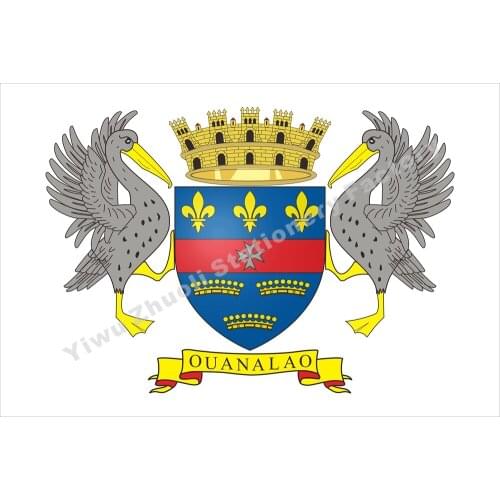 French St. Barthelemy Flag 150X90cm (3x5FT) 120g 100D Polyester Double Stitched High Quality Banner Free Shipping