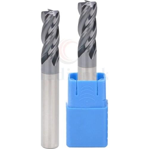 HRC45 Standard length Carbide Corner Rounding End Mills 4-blade round nose tungsten steel milling cutter CNC lathe Milling tools