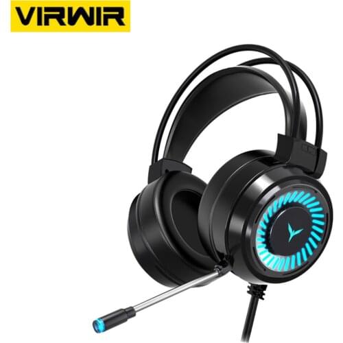 VIRWIR Gaming Headphones HIFI Stereo Sound 3.5mm Wired Professional Gamers Headset With Microphone For Laptop PS4 Xbox Computer