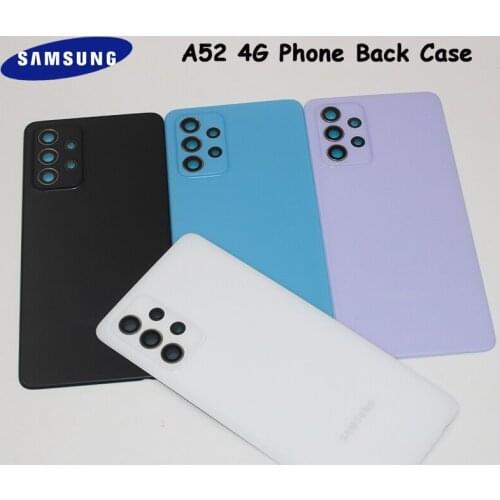 Housing Cover For Samsung Galaxy A52 4G A525 A 52 Battery Back Case Plastic Rear Door Phone Back Replacement Repair Parts + Logo