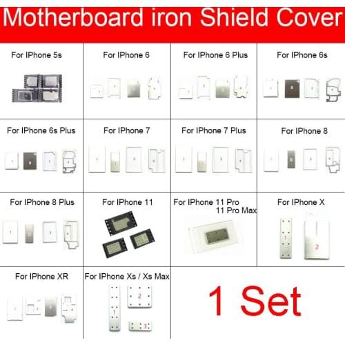 1 Set Logic Board EMI shield For iPhone 11 Pro Max X XR Xs Max 8 7 6 6s Plus 5s Mainboard Motherboard iron Shield Cover Parts
