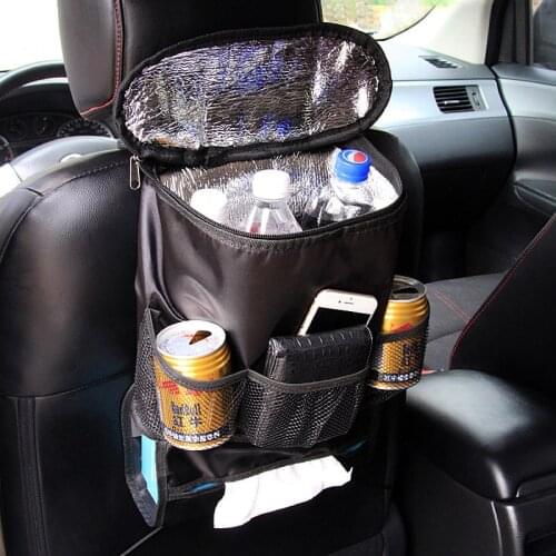 Multifunction Waterproof Car Back Seat Organizer Storage Bag Multi Pocket Hanging Pouch Baby Feeding Bottle Cover Thermal Bag