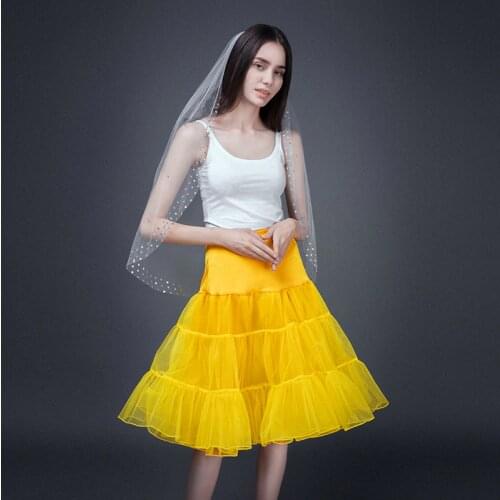 New organza Halloween Petticoat Crinoline Vintage Wedding Bridal Petticoat for Wedding Dresses Underskirt Rockabilly Tutu