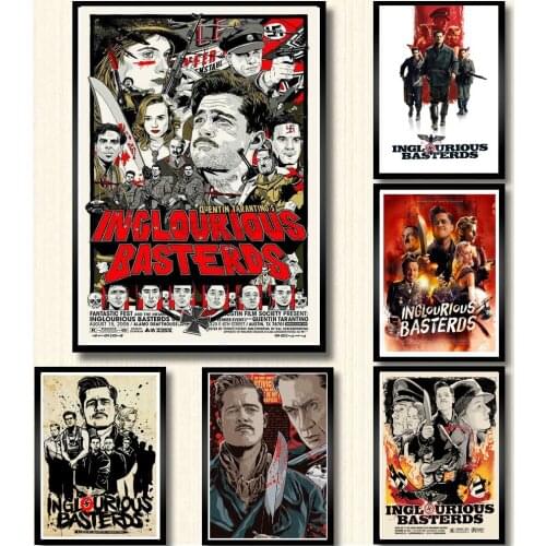 Poster And Prints Hot Quentin Tarantino Inglourious Basterds Movie Classic Art Painting Wall Pictures Home Decor quadro cuadros