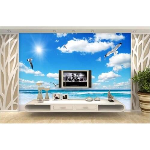 Custom photo wallpaper 3d murals wallpaper for walls 3 d Beautiful seascape ocean world TV background wall papers home decor