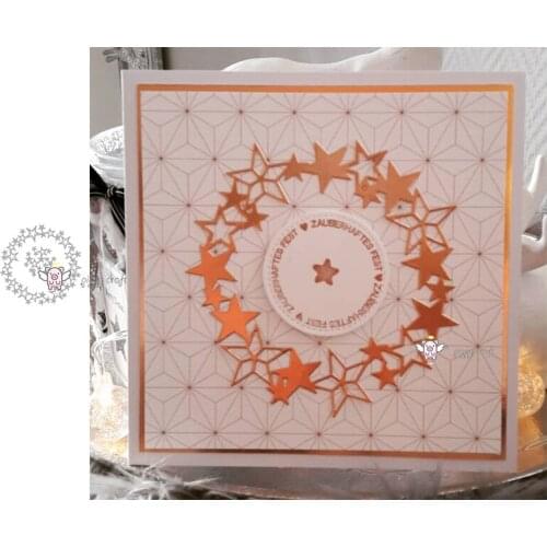 Mmao Crafts Metal Steel Cutting Dies New Star circle decoration Stencil For DIY Scrapbooking Paper/photo Cards Embossing Dies