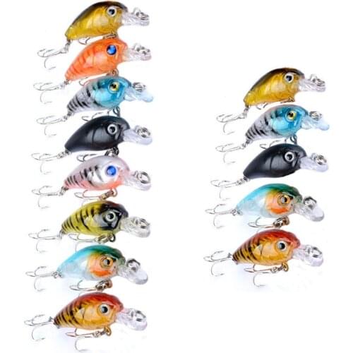 Fishing Lure Hard Baits Plastic Crankbaits Fat Crank 4.5cm Mini Minnow Artificial Plastic Fishing Tackle for 0.6-1.2m Depth 2021