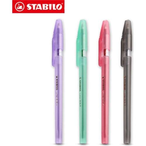 2 Pcs/Lot Stabilo 808 Ballpoint Pen Smoothly Antistatic Color Pen Stainless Steel Nib Multicolored Selected