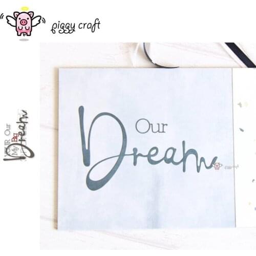 Piggy Craft metal cutting dies cut die mold Dream letter decoration Scrapbook paper craft knife mould blade punch stencils dies