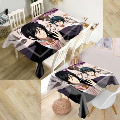 Custom Black Butler Tablecloth Waterproof Oxford Fabric Square/Rectangular Tablecloth For Wedding Table Cloth Cover TV Covers