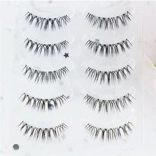 Yokpn Handmade False Eyelashes Natural Simulation of Thick Curling Plain Eyelashes Eyelashes Grafting Effect False Eyelashes