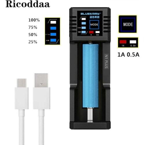 18650 Charger Rechargeable Li-ion Battery Charger For IMR/Li-ion Ni-MH/Ni-Cd 26650/18500/18490/18350/17670/14500/10400+USB Cable